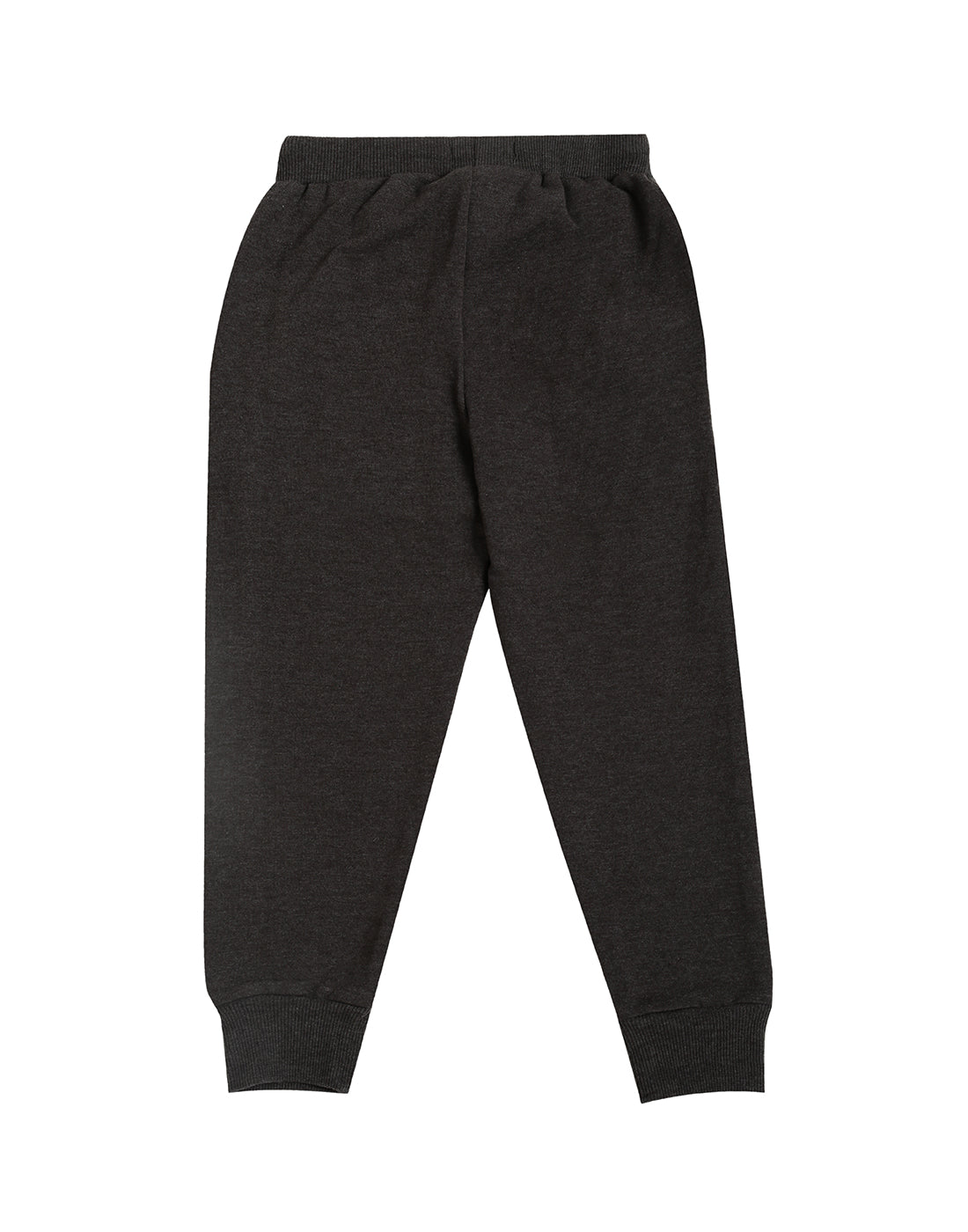 De Moza Kids - Girls Jogger Knit Bottom Solid Cotton Anthra Melange - De Moza (4464289808447)
