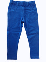 De Moza Kids - Girls Jeggings Solid Cotton Lycra Cobalt - De Moza (4465228120127)