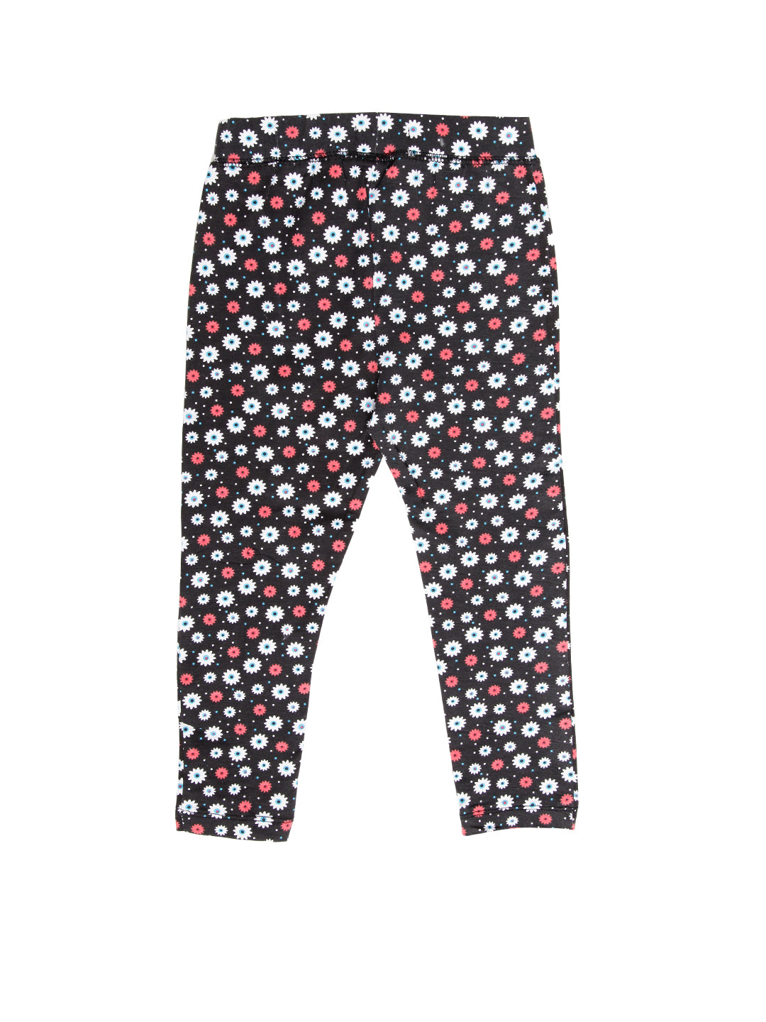 Kids - Girls Printed Leggings Black - De Moza (1940693811263)