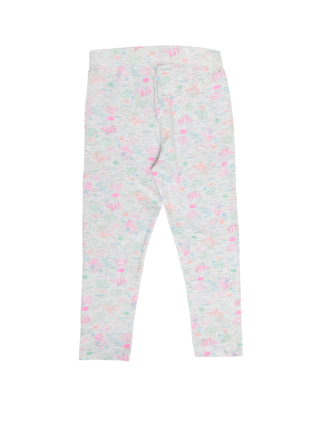 Kids - Girls Printed Leggings Grey Melange - De Moza (1940700758079)