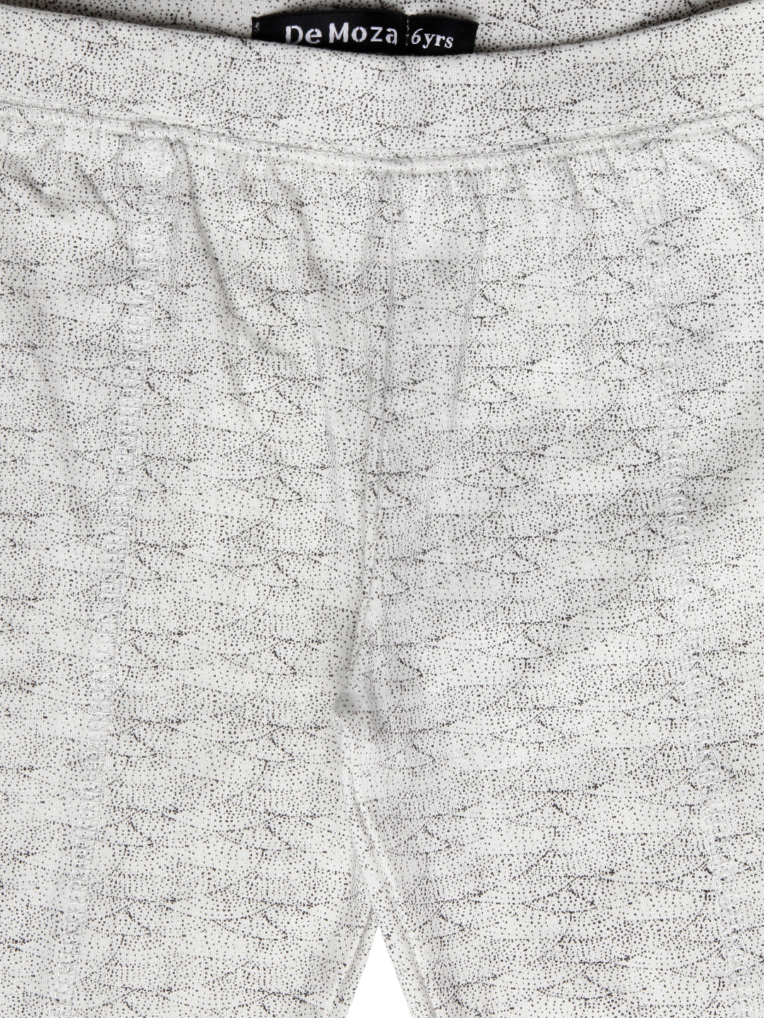 Kids - Girls Printed Leggings White - De Moza (1940814528575)