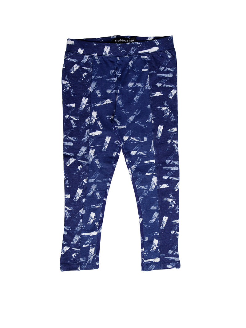 Kids - Girls Printed Leggings Navy Blue - De Moza (1943242080319)