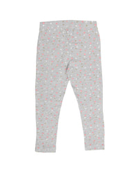 Kids - Girls Printed Leggings Grey Melange - De Moza (1943250829375)