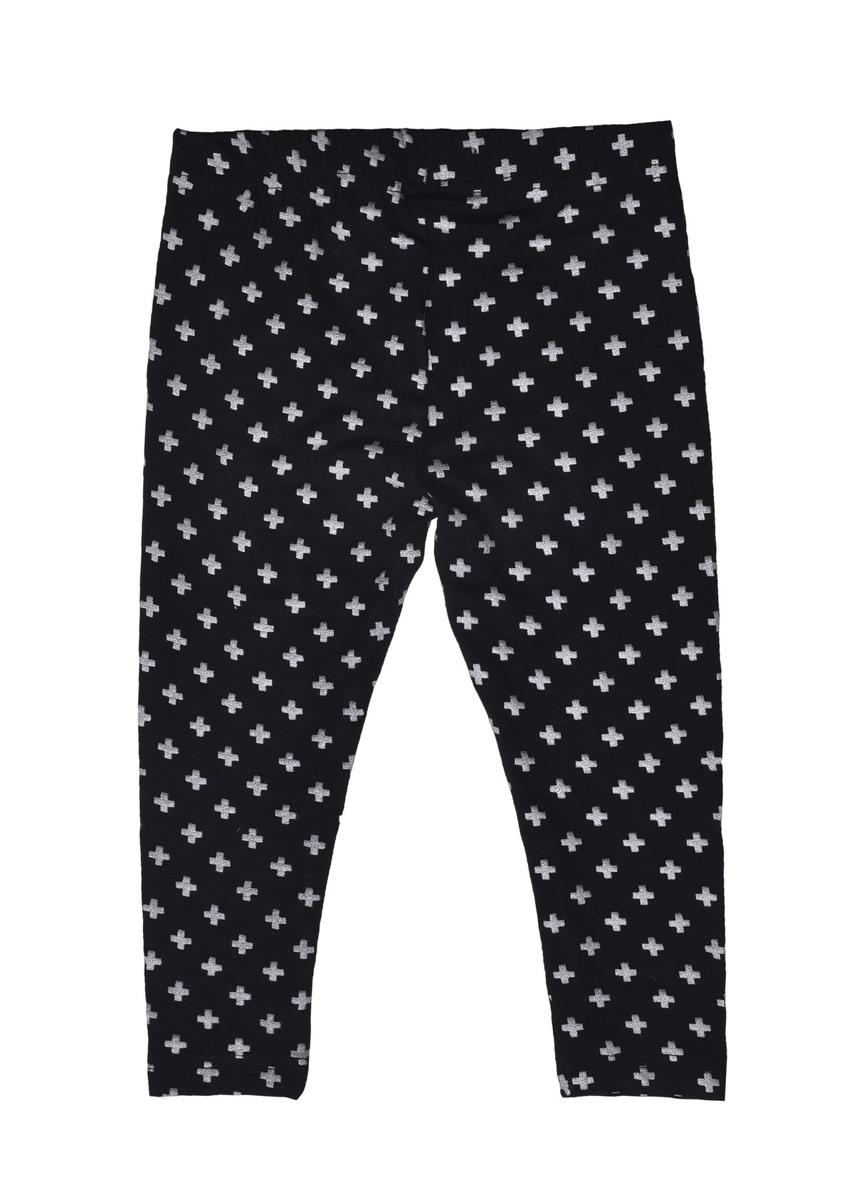 De Moza- Girls Printed Ankle Length Leggings Black - De Moza (9187003854)