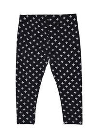 De Moza- Girls Printed Ankle Length Leggings Black - De Moza (9187003854)