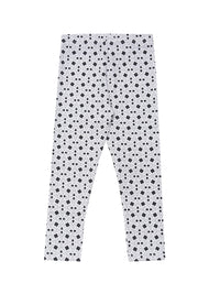 De Moza Kids - Girls Printed Ankle Length Leggings Cotton Dark Grey - De Moza (4465242374207)