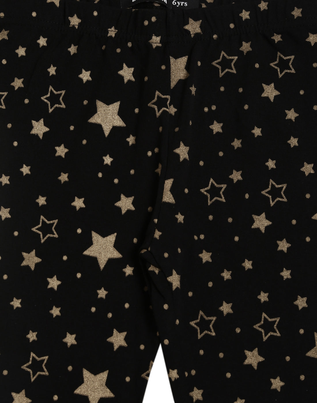 De Moza Kids - Girls Printed Ankle Length Leggings Cotton Black - De Moza (4464288301119)