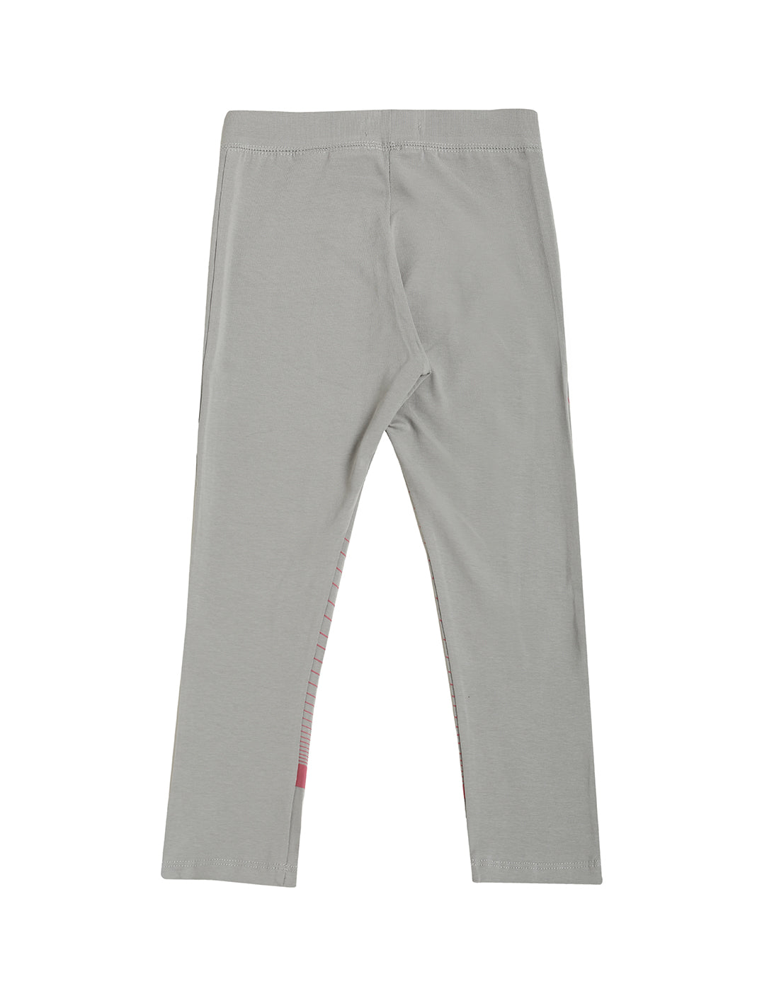 De Moza Kids - Girls Printed Ankle Length Leggings Cotton Grey - De Moza (4464288399423)