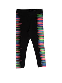 Kids - Girls Printed Leggings Black - De Moza (1943277994047)