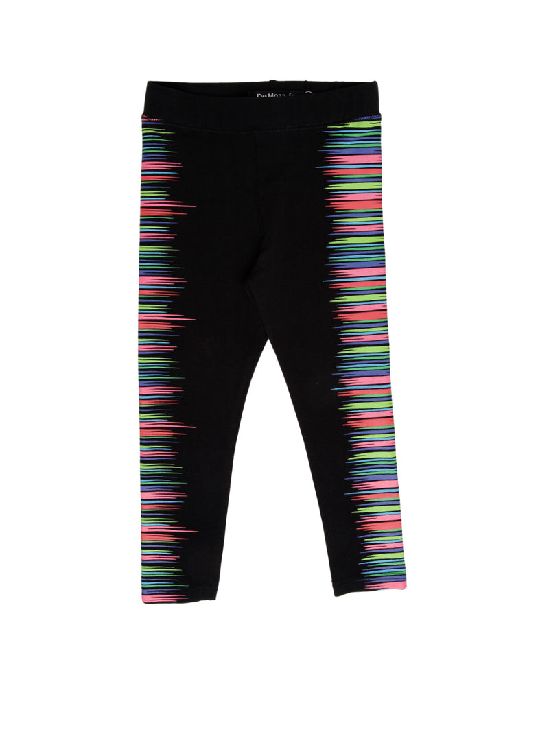 Kids - Girls Printed Leggings Black - De Moza (1943277994047)