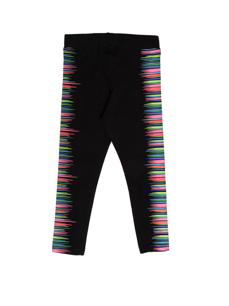 Kids - Girls Printed Leggings Black - De Moza (1943277994047)