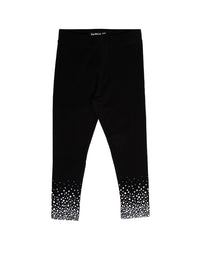 Kids - Girls Printed Leggings Black - De Moza (1943342088255)