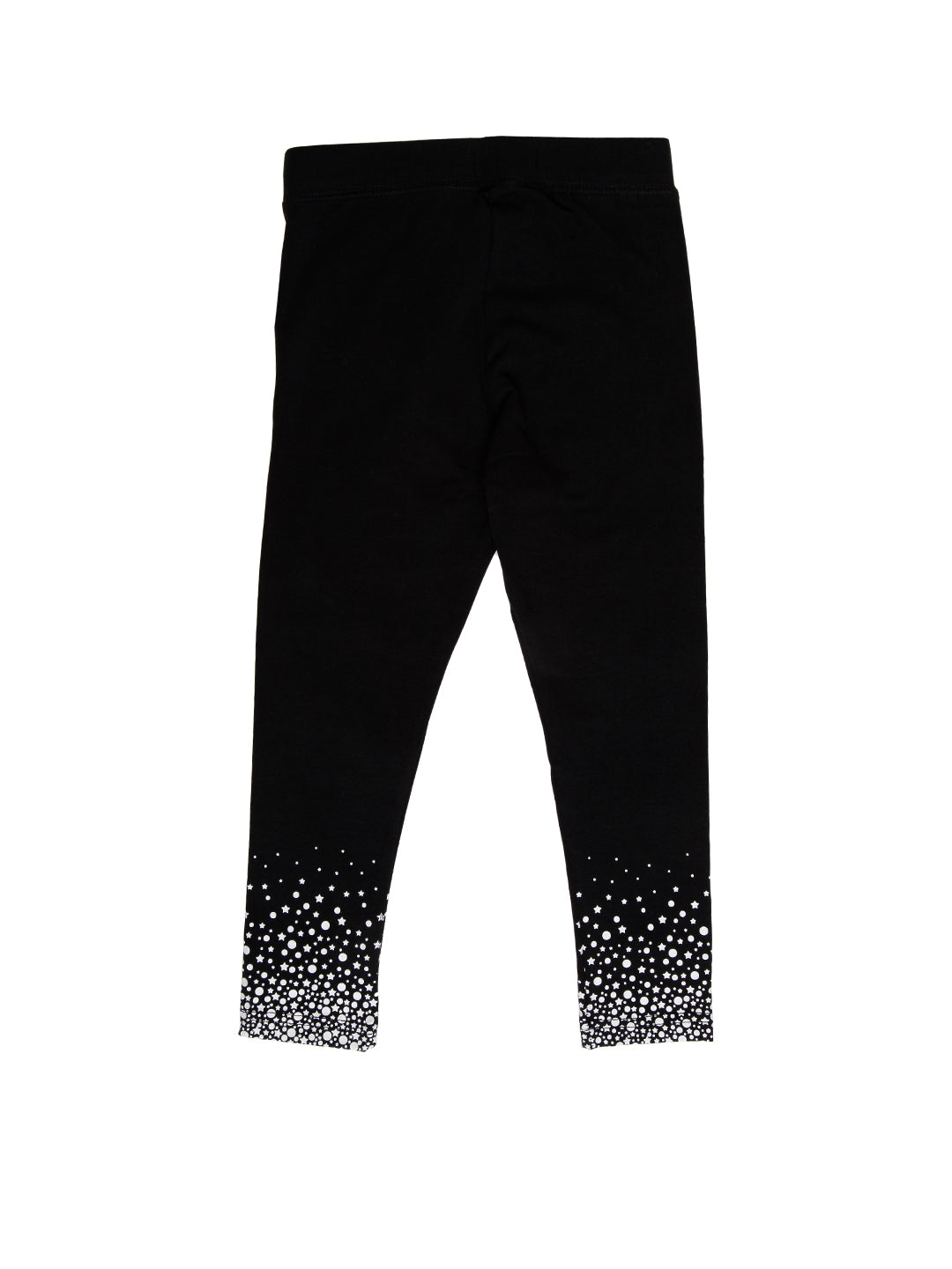 Kids - Girls Printed Leggings Black - De Moza (1943342088255)