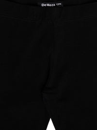 Kids - Girls Printed Leggings Black - De Moza (1943342088255)