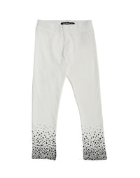 De Moza Kids - Girls Printed Ankle Length Leggings Cotton Offwhite - De Moza (4464288628799)