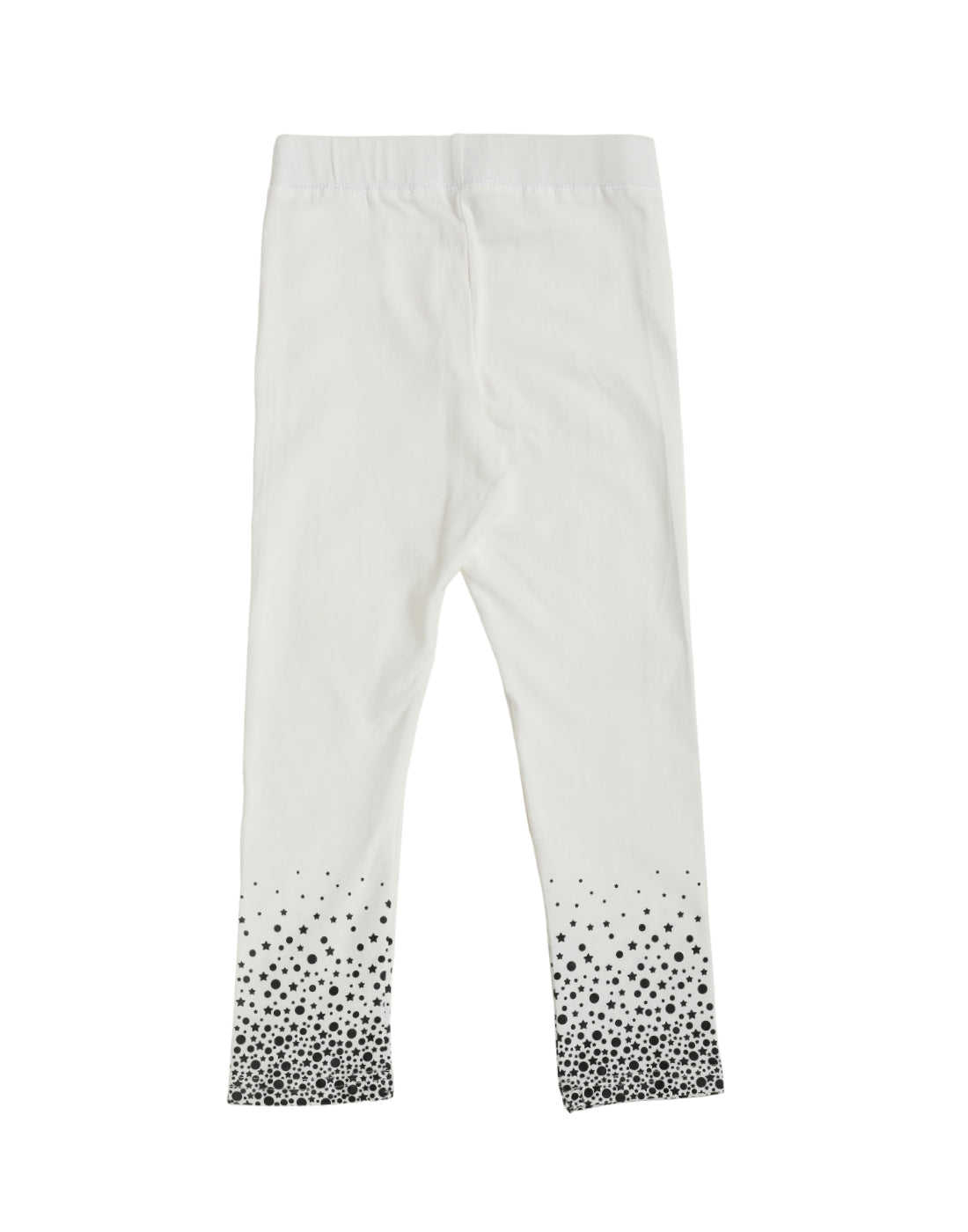 De Moza Kids - Girls Printed Ankle Length Leggings Cotton Offwhite - De Moza (4464288628799)