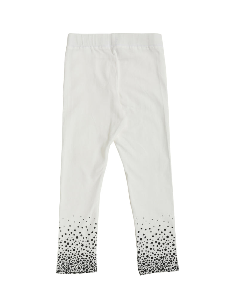 De Moza Kids - Girls Printed Ankle Length Leggings Cotton Offwhite - De Moza (4464288628799)