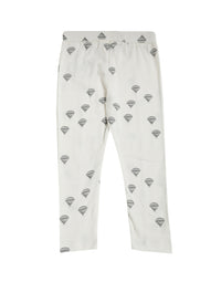 De Moza Kids - Girls Printed Ankle Length Leggings Cotton Ecru - De Moza (4464289349695)