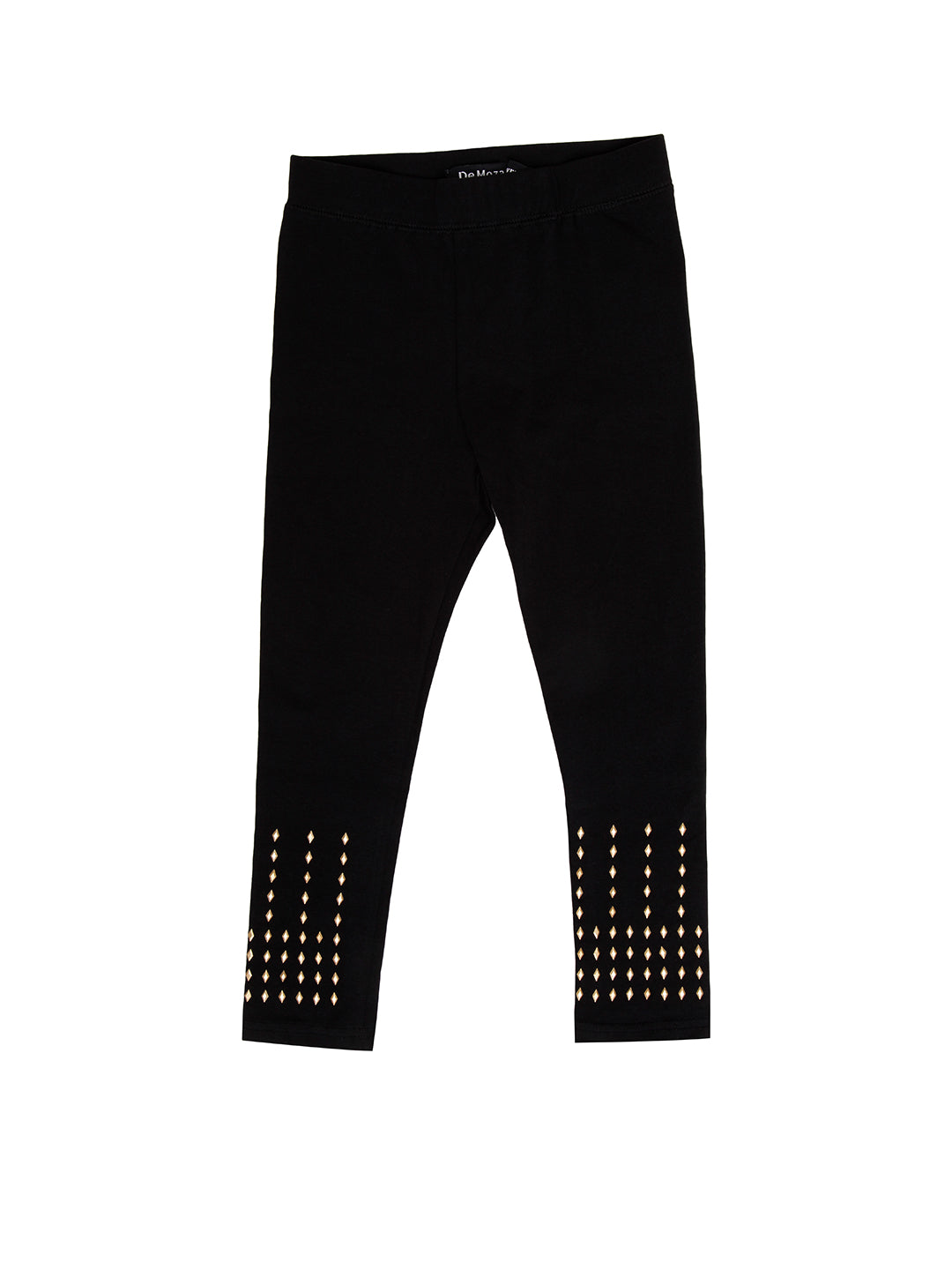 Kids - Girls Stud Leggings Black - De Moza (1943355326527)