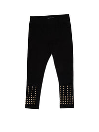 Kids - Girls Stud Leggings Black - De Moza (1943355326527)