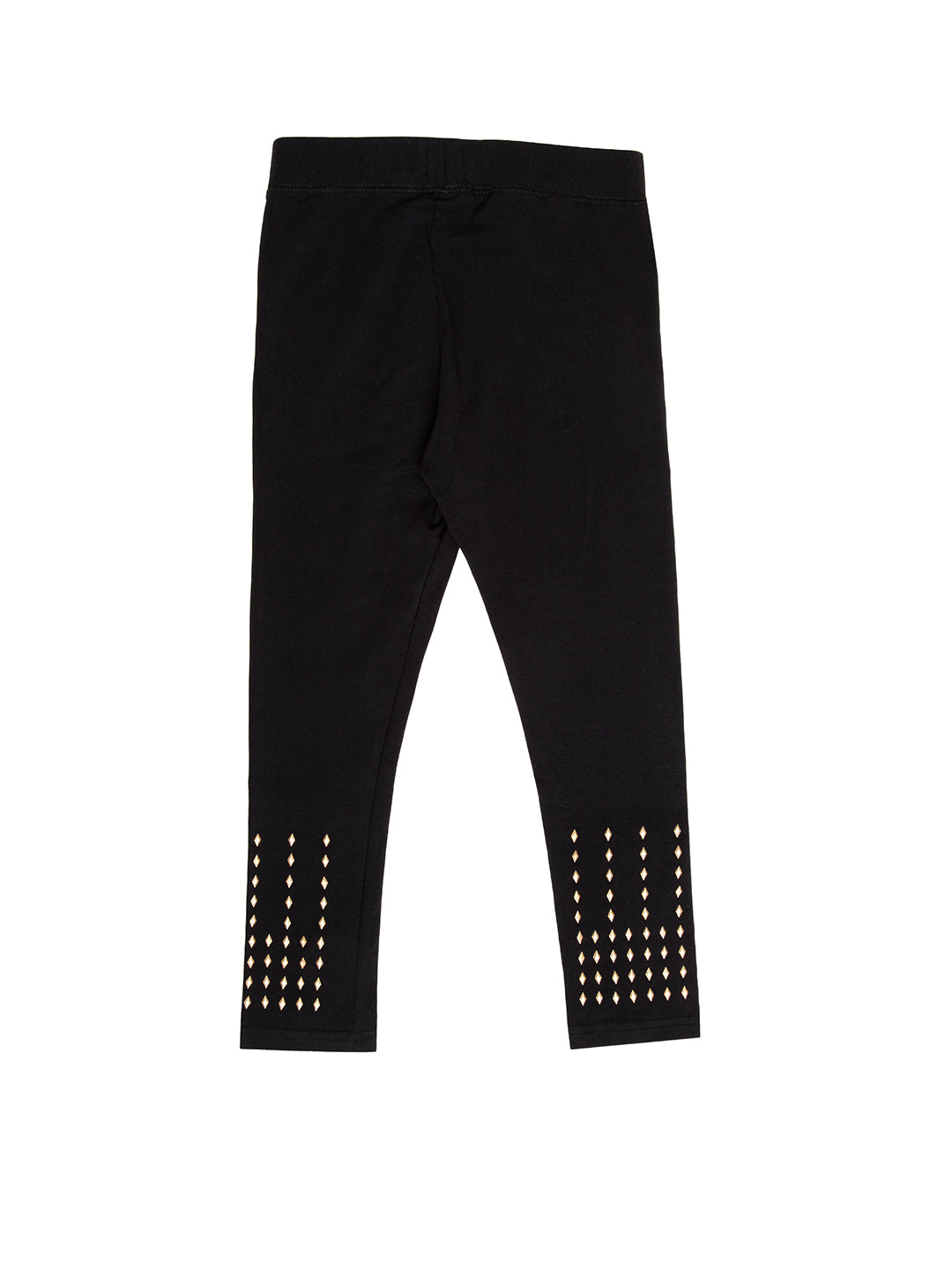 Kids - Girls Stud Leggings Black - De Moza (1943355326527)