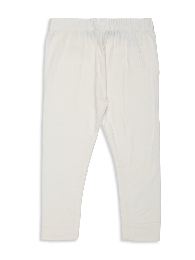 Kids – Girls Ankle Length Leggings Offwhite