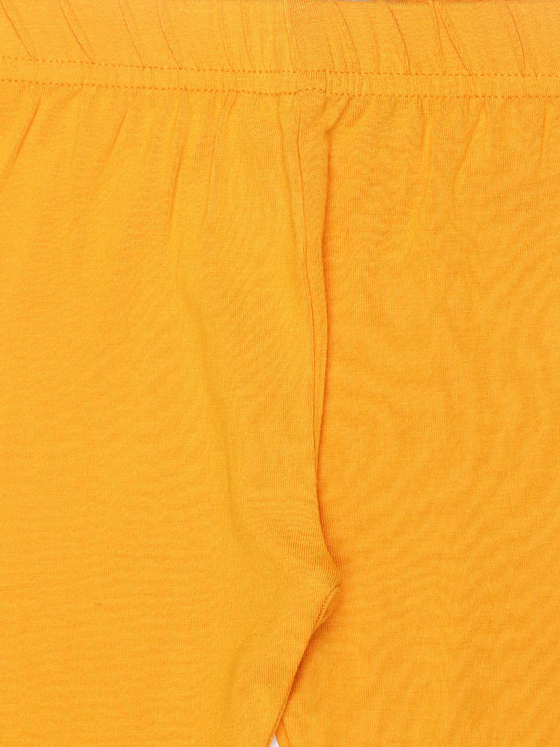 Kids – Girls Ankle Length Leggings Dark Yellow