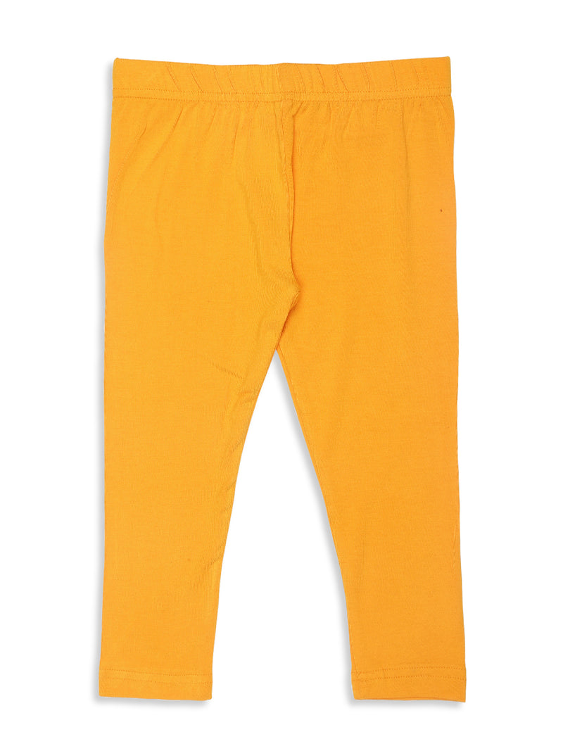 Kids - Girls Ankle Leggings Dark Yellow