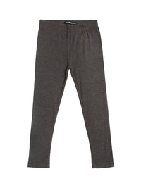 De Moza Kids - Girls Ankle Length Leggings Solid Cotton Anthra Melange - De Moza (4464289579071)