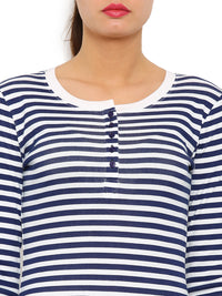 De Moza Women's Full Sleeve Tops Printed Cotton Offwhite - De Moza (4465227268159)