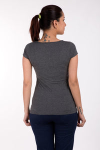 De Moza- Ladies Anthra Melange Top - De Moza (1553588813887)