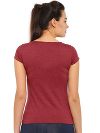 De Moza- Ladies Maroon Melange Top - De Moza (8200344707)