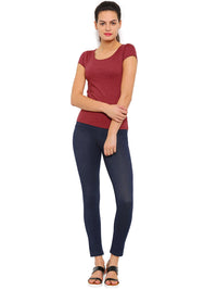De Moza- Ladies Maroon Melange Top - De Moza (8200344707)
