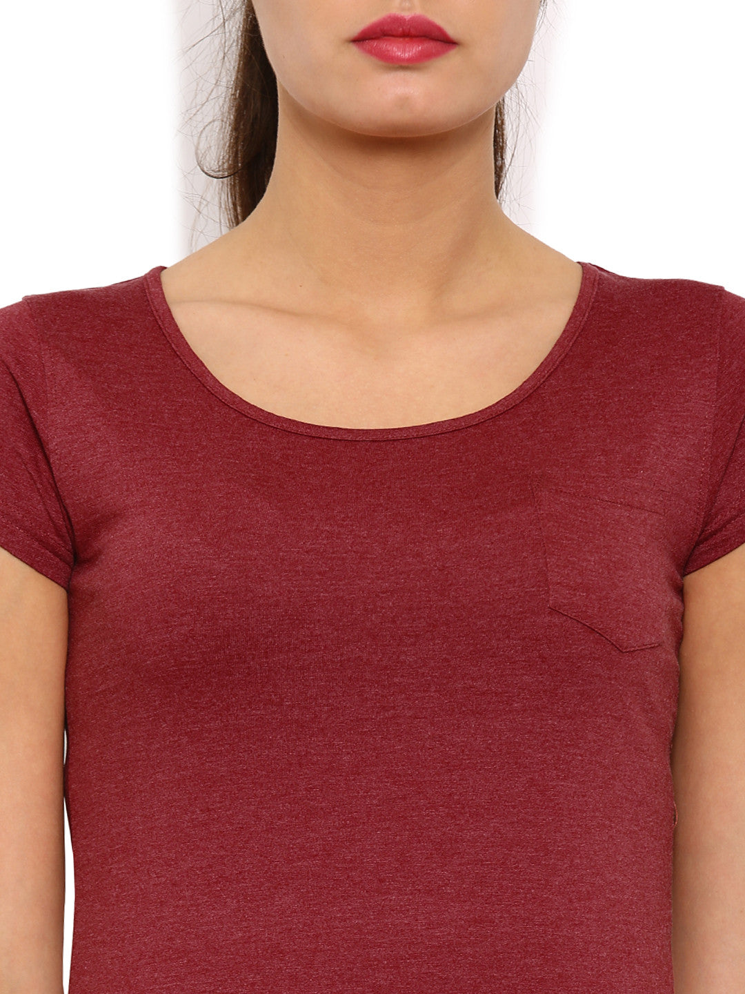 De Moza- Ladies Maroon Melange Top - De Moza (8200344707)