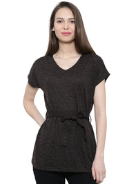 De Moza- Ladies Half Sleeve Black Top - De Moza (11189430222)