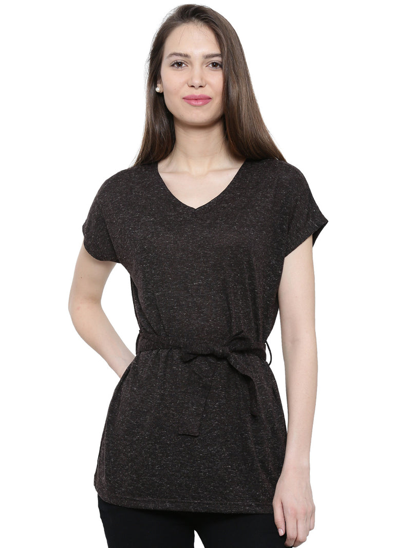 De Moza- Ladies Half Sleeve Black Top - De Moza (11189430222)