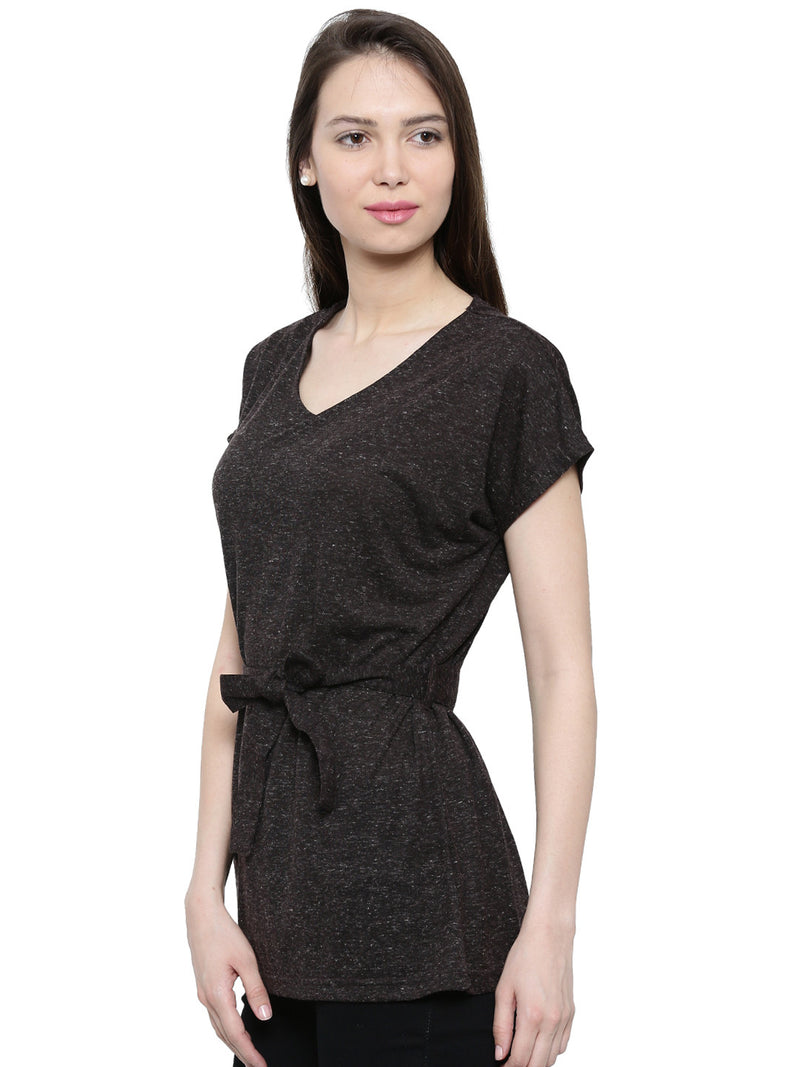 De Moza- Ladies Half Sleeve Black Top - De Moza (11189430222)