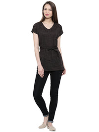 De Moza- Ladies Half Sleeve Black Top - De Moza (11189430222)