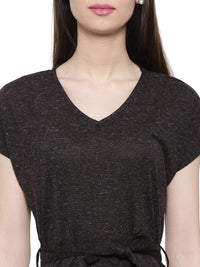De Moza- Ladies Half Sleeve Black Top - De Moza (11189430222)