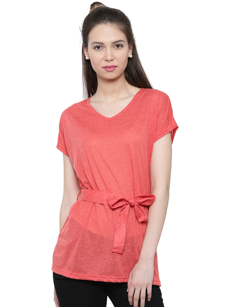 De Moza- Ladies Half Sleeve Red Top - De Moza (11189430606)