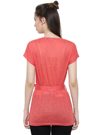 De Moza- Ladies Half Sleeve Red Top - De Moza (11189430606)