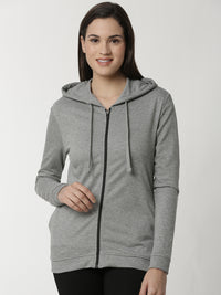 De Moza Ladies Grey Melange Sweat shirt - De Moza (4336293609535)