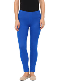 De Moza Women's Knit Bottom Jeggings Solid Cotton Lycra Cobalt - De Moza (4474999373887)