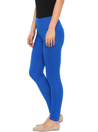 De Moza Women's Knit Bottom Jeggings Solid Cotton Lycra Cobalt - De Moza (4474999373887)