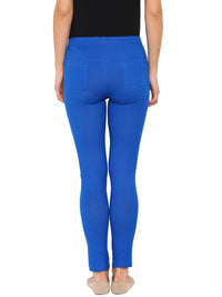 De Moza Women's Knit Bottom Jeggings Solid Cotton Lycra Cobalt - De Moza (4474999373887)