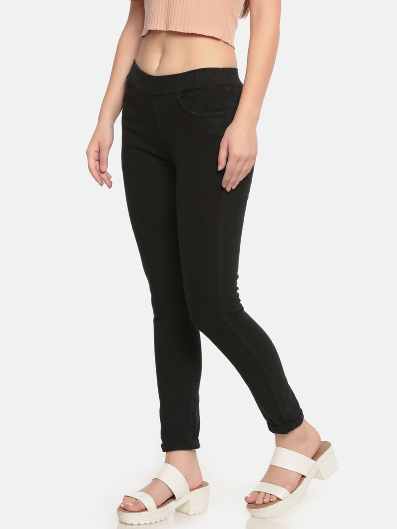 De Moza-Ladies Jeggings Pant Black - De Moza (674868428863)