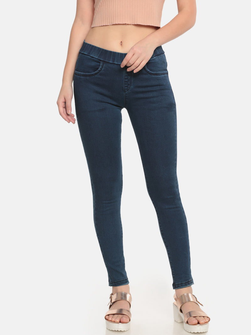 De Moza Women's Jeggings Blue