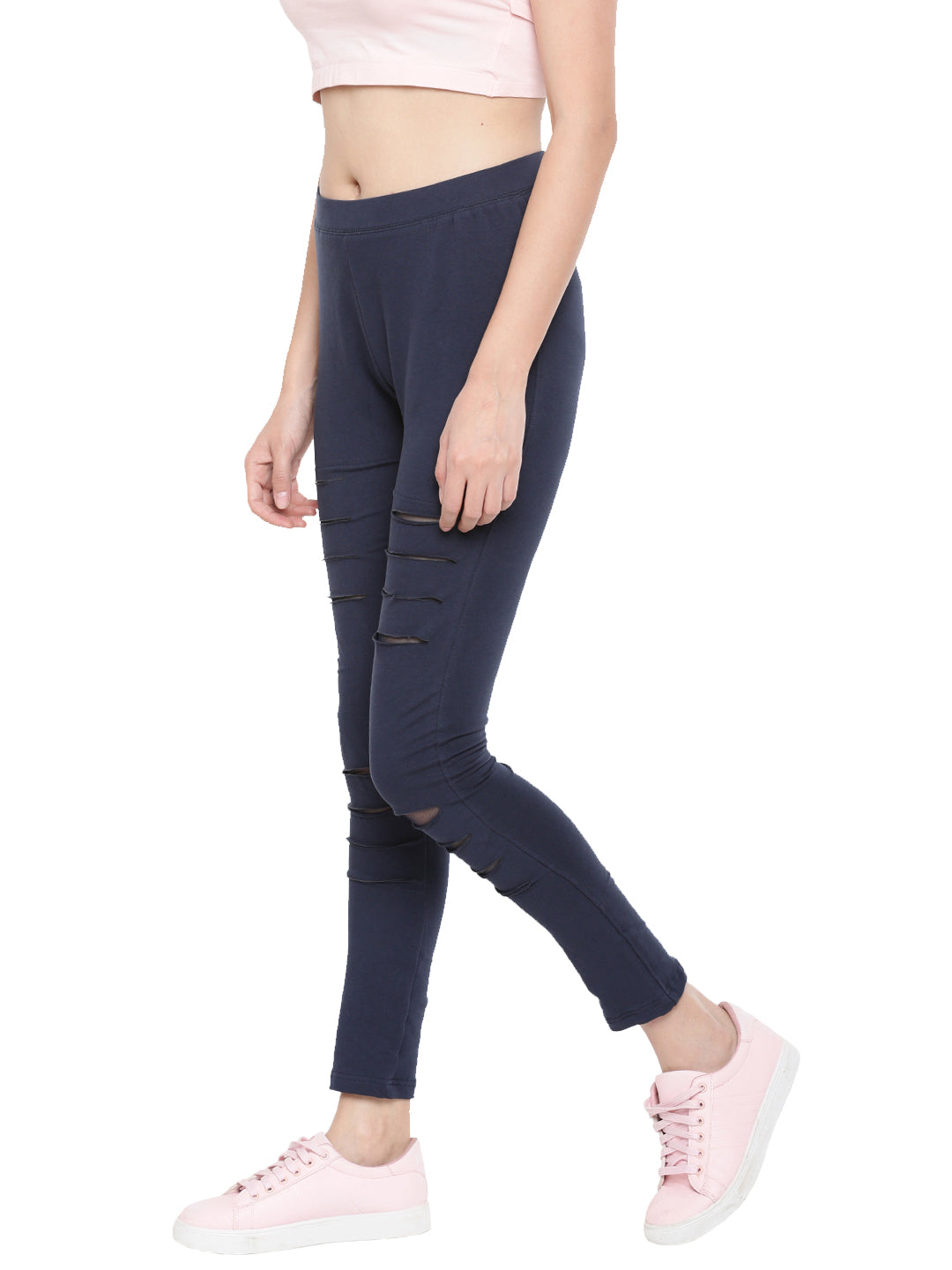 De Moza Ladies Navy Blue Jeggings - De Moza (4449506787391)