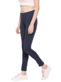 De Moza Ladies Navy Blue Jeggings - De Moza (4449506787391)