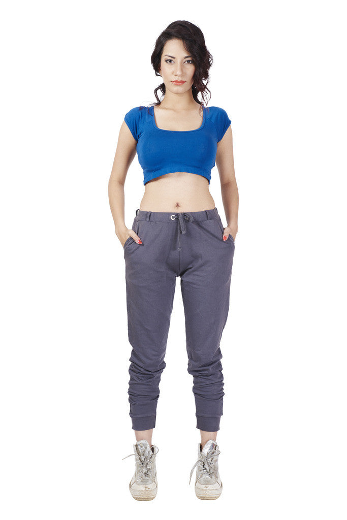 De Moza- Ladies Solid Dark Grey Jogger - De Moza (9009781571)
